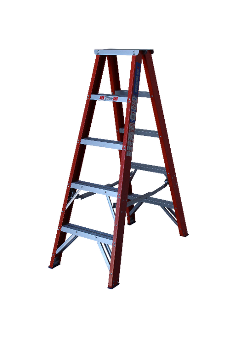 Pro Series Industrial Fibreglass Double Sided Step Ladder