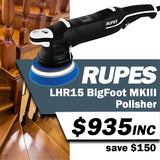 RUPES LHR15 Big Foot Mark III Electric Random Orbital Polisher - Swirl Free Perfection