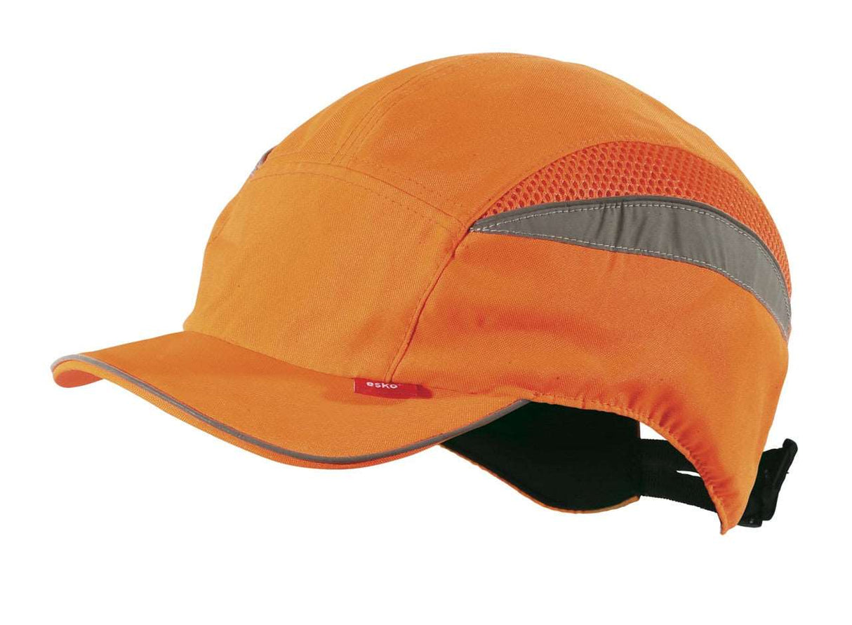 Long Peak Bump Cap - Comfortable, Stylish and Protective Headwear - Hi-Vis Orange