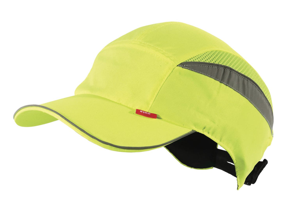 Long Peak Bump Cap - Comfortable, Stylish and Protective Headwear - Hi-Vis Yellow