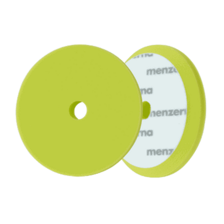 Yellow polishing pad with Menzerna branding