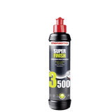 Menzerna Super Finish 3500 car polish bottle on a white background