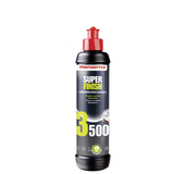 Menzerna Super Finish 3500 car polish bottle on a white background