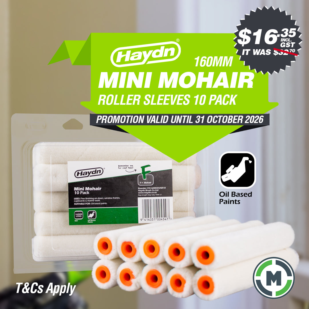 160mm Mohair Mini Roller Sleeve Pack - 10 Pack - HALF PRICE