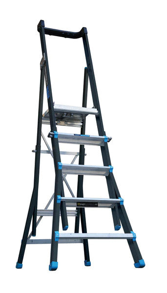 AdjustaStep Fibreglass Height Adjustable Platform Ladder - 5
