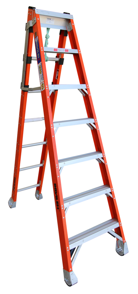 Indalex Pro Series Step, Extension and Stairway Heavy Duty Fibreglass Ladder