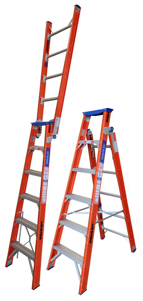 Heavy Duty Pro Series Dual Purpose Fibreglass Ladder - 150kg Load Rating