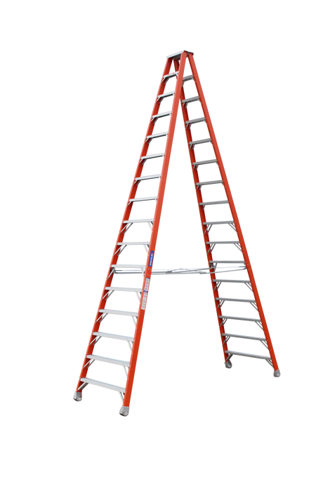 Pro Series Industrial Fibreglass Double Sided Step Ladder