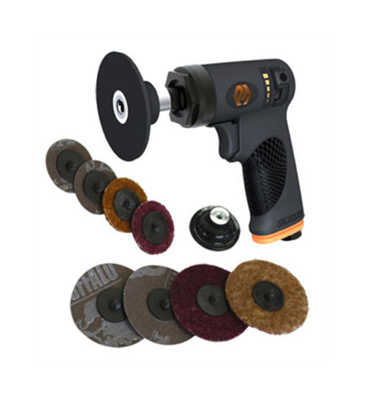 Pneutrend Pneumatic 75mm Pistol Grip Mini Disc Sander Kit