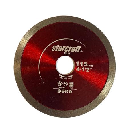 Starcraft Premium Hot Pressed Continuous Rim Diamond Blade - For Tiles & Granite