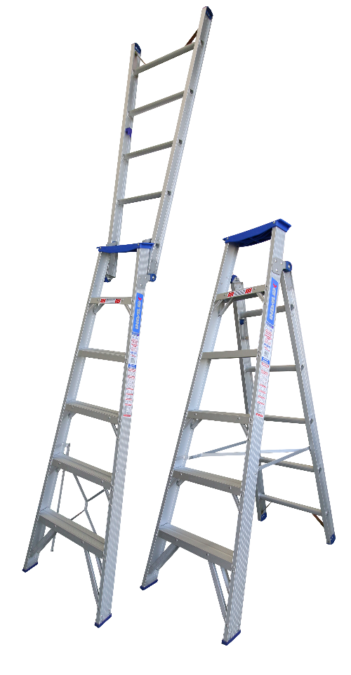 Pro-Series Dual Purpose Aluminium Step Ladder - 150kg Rated – Millin