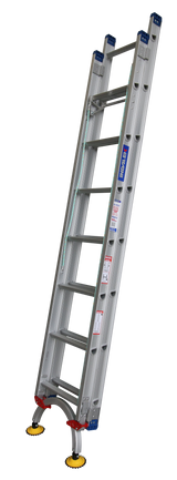 Pro-Series Extension Aluminium Ladders with Level Arc Fitted - Industrial Rated