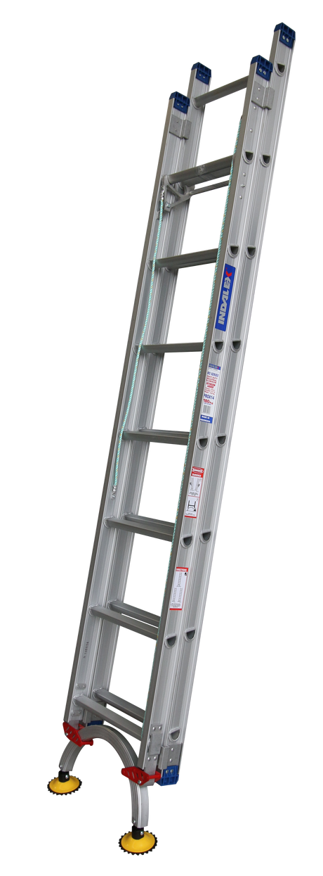 Pro-Series Extension Aluminium Ladders with Level Arc Fitted - Industrial Rated