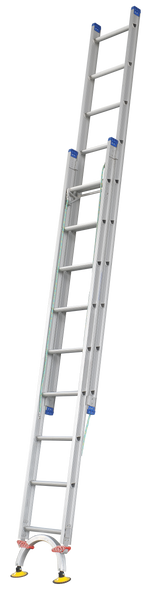 Pro-Series Extension Aluminium Ladders with Level Arc Fitted - Industrial Rated