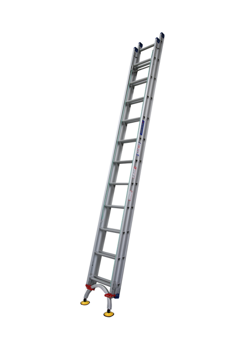 Pro-Series Extension Aluminium Ladders with Level Arc Fitted - Industrial Rated