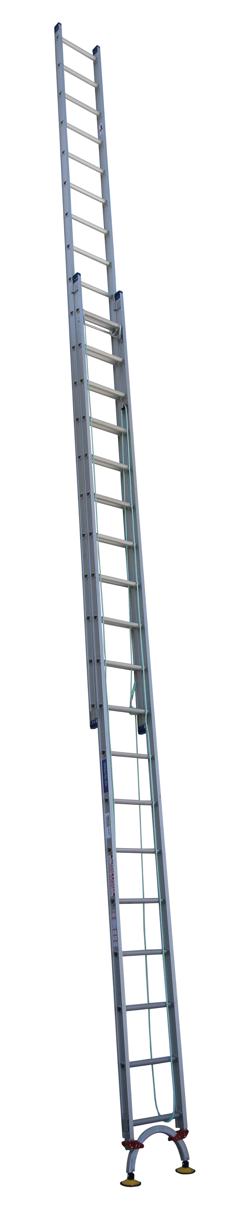 Pro-Series Extension Aluminium Ladders with Level Arc Fitted - Industrial Rated