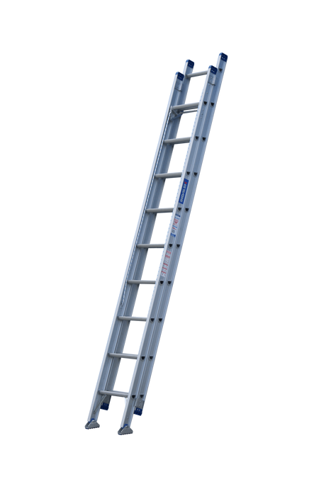 Pro-Series Industrial Rated Extension Aluminium Ladder With Swivel Feet