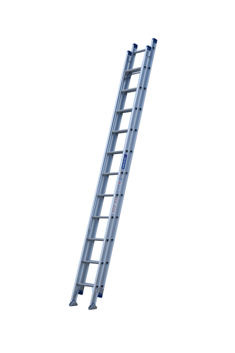 Pro-Series Industrial Rated Extension Aluminium Ladder With Swivel Feet