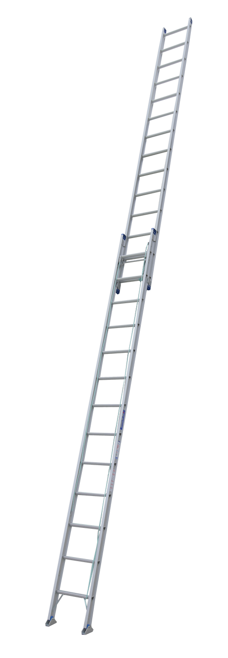 Pro-Series Industrial Rated Extension Aluminium Ladder With Swivel Feet