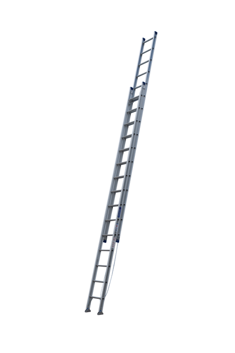 Pro-Series Industrial Rated Extension Aluminium Ladder With Swivel Feet