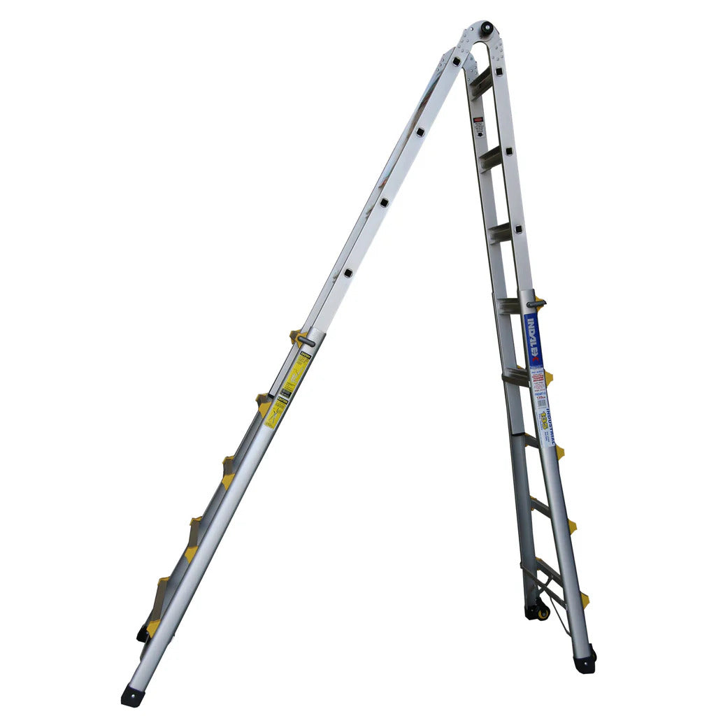 Pro Series Aluminium Industrial Telescopic Ladder - 4 Ladders In 1