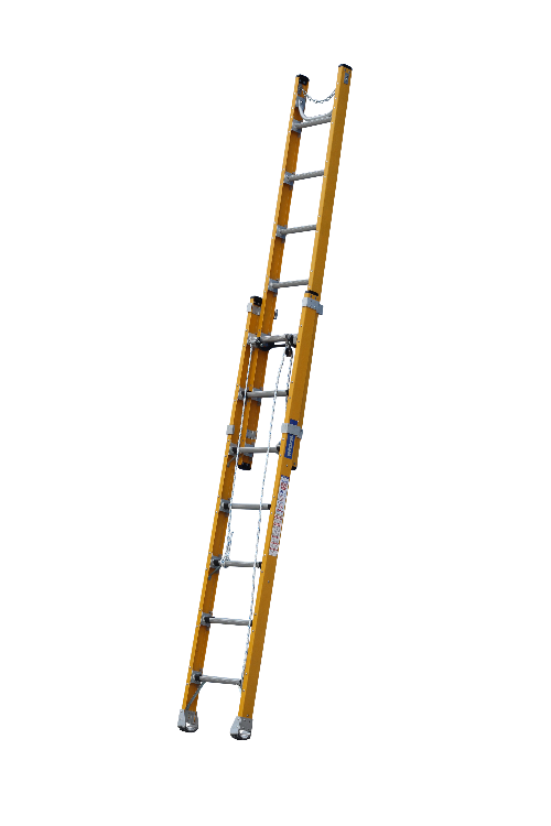 Pro Series Heavy Duty Industrial Fibreglass Linesman / Extension Ladder ...