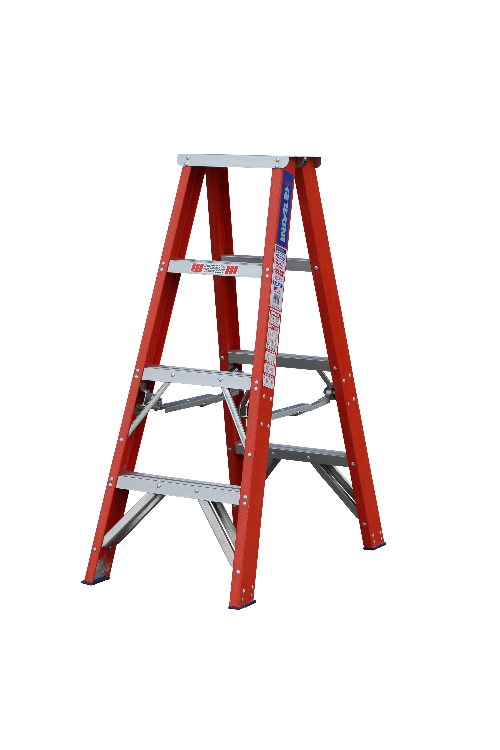 Pro Series Industrial Fibreglass Double Sided Step Ladder