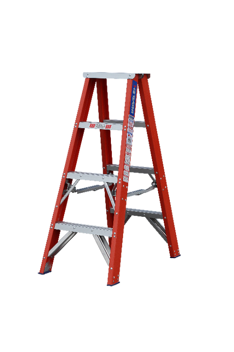 Pro Series Industrial Fibreglass Double Sided Step Ladder