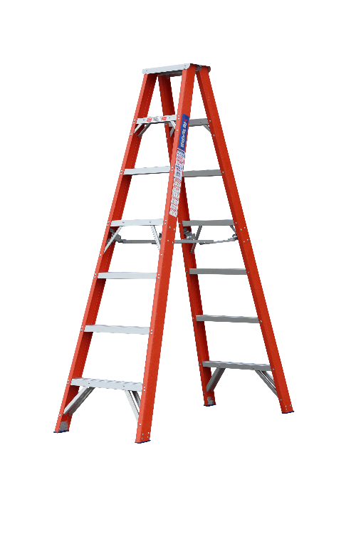 Pro Series Industrial Fibreglass Double Sided Step Ladder