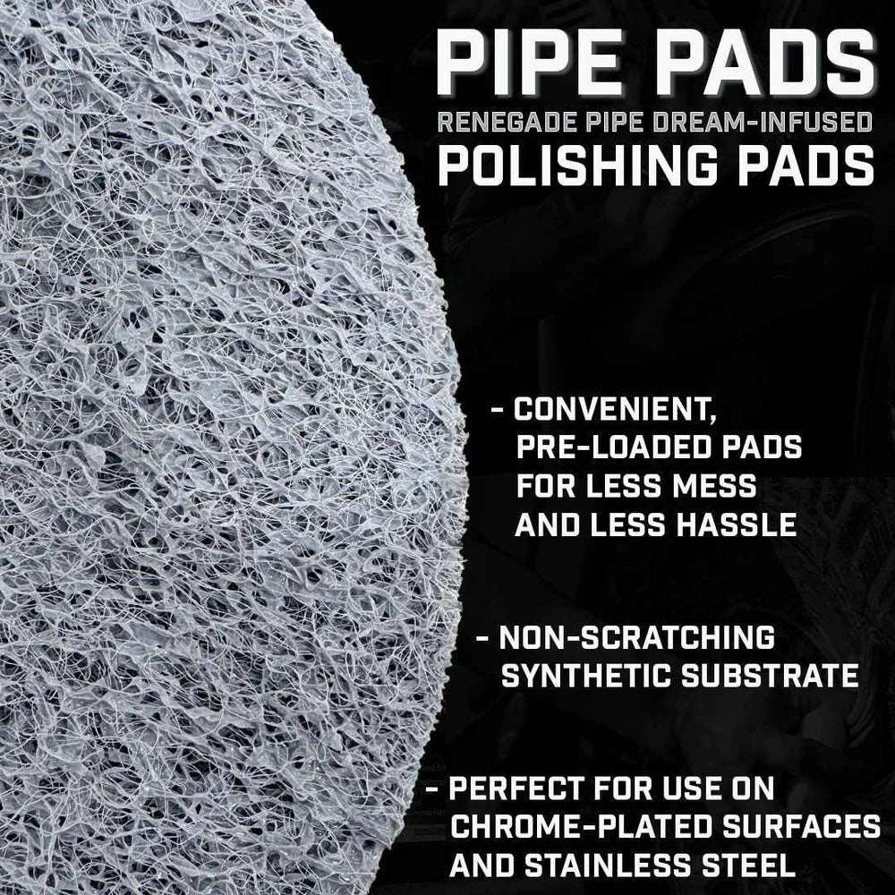 Renegade Pipe Pads - Pipe Dream Infused Polishing Pads For Stainless Steel And Chrome