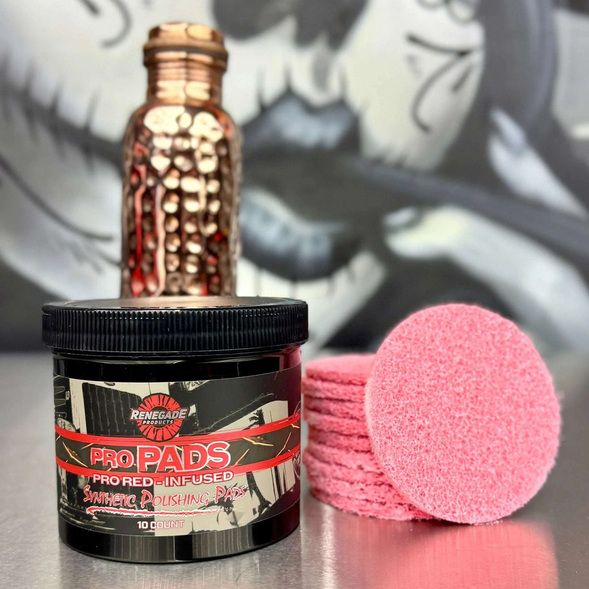 Renegade Pipe Pad - Pro Red Infused Polishing Pads For Aluminium And Stainless