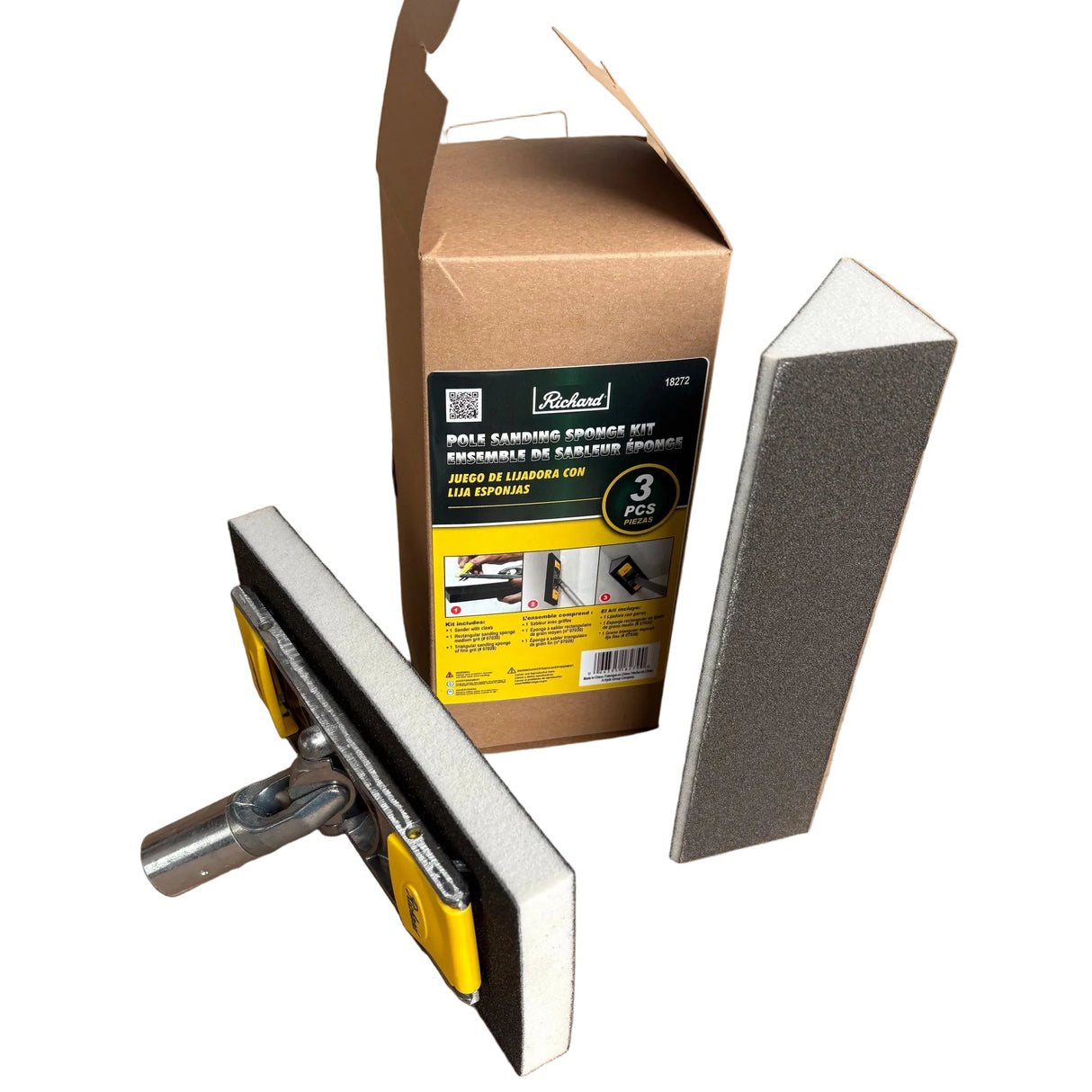 Richard Corner Pole Sander With Triangular Sponge Abrasive