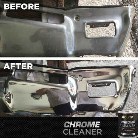Rolite Chrome Cleaner Before and After