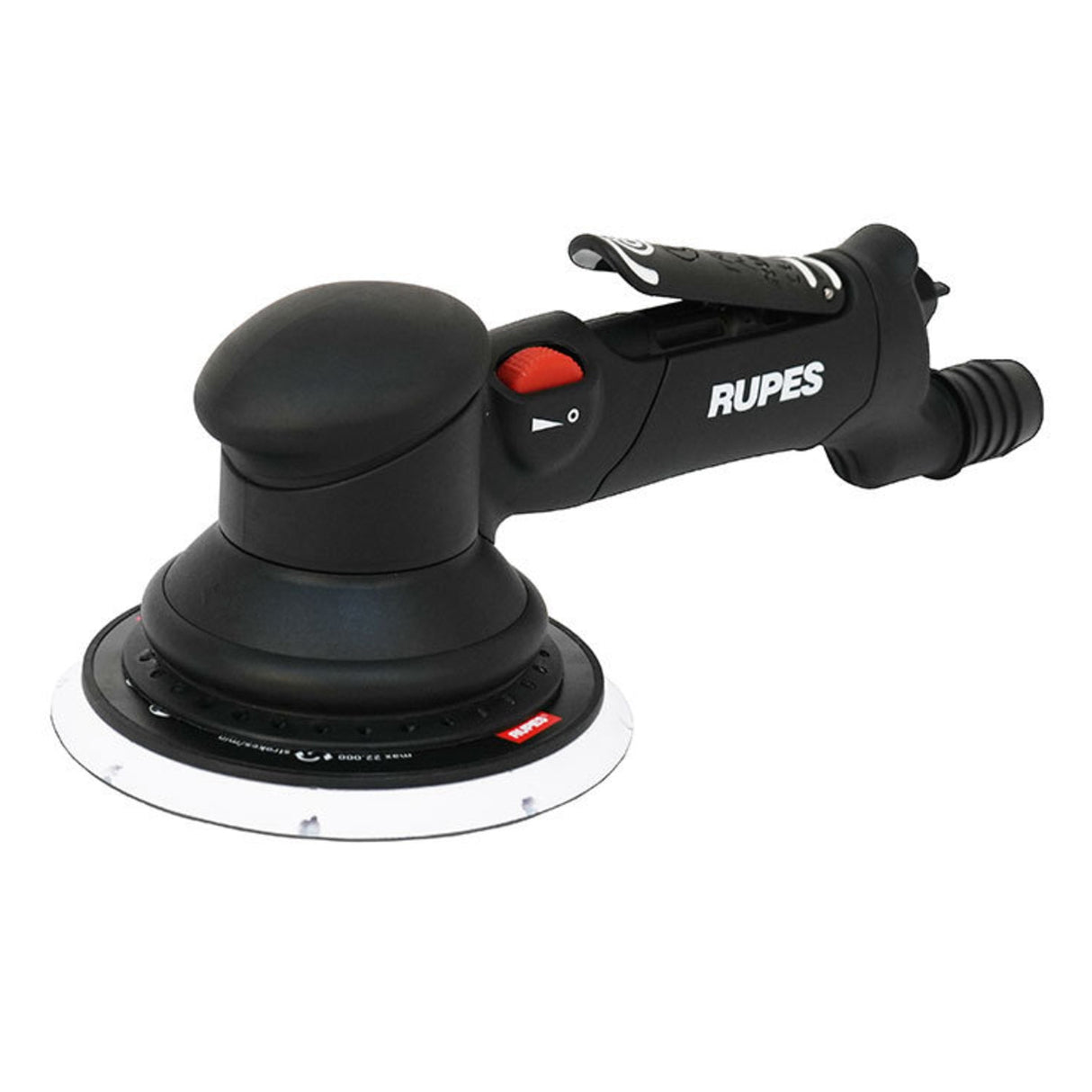 Black Rupes sander on a white background
