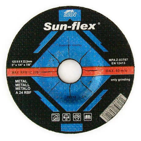 Sun-Flex Reinforced Depressed Centre Metal Grinding Wheel