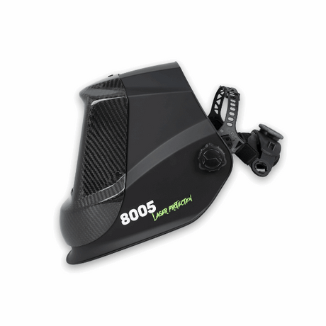 Black protective Helmet with '8005 Laser Protecta' branding 