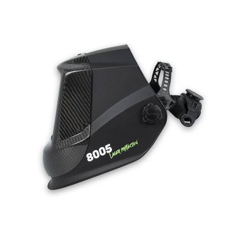 Black protective Helmet with '8005 Laser Protecta' branding 