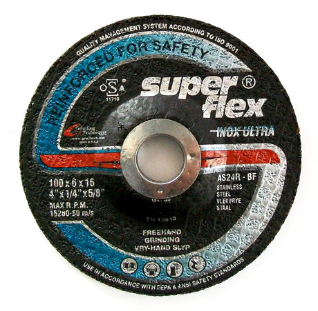Super Flex Inox Grinding Wheels AS24R 100 x 6 x 16