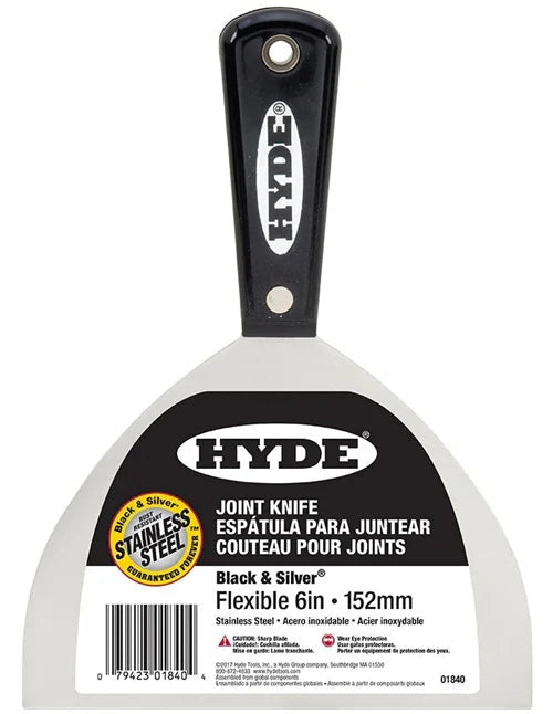 Hyde FLEX Black And Silver Stainless Steel Joint Knife - 152mm