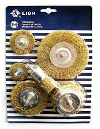 General Purpose Wire Brush Kit - 6 Shaft Mounted Pieces