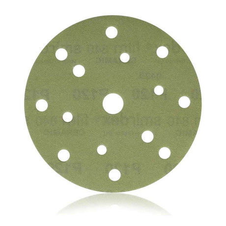 Smirdex Film Backed 150mm Ceramic Grain 15 Hole Velcro Abrasive Discs - 100 Pack
