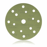 Smirdex Film Backed 150mm Ceramic Grain 15 Hole Velcro Abrasive Discs - 100 Pack