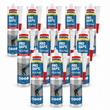 Multiple tubes of Soudal Pro Gaps sealant on a white background