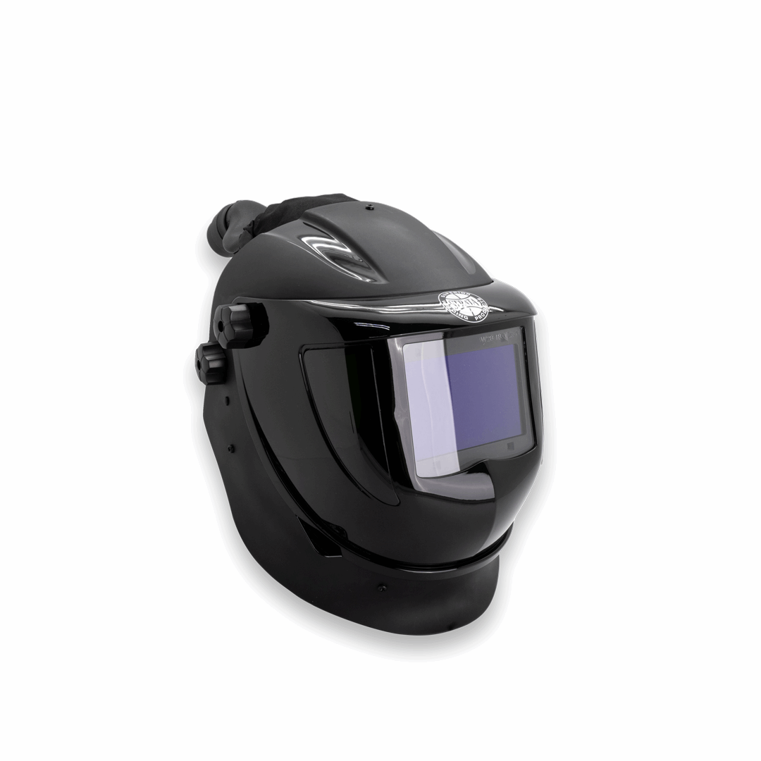 Battery Powered 4 Sensor Auto Darkening Welding Helmet With Respirator For Clean Air - SAVE OVER $100