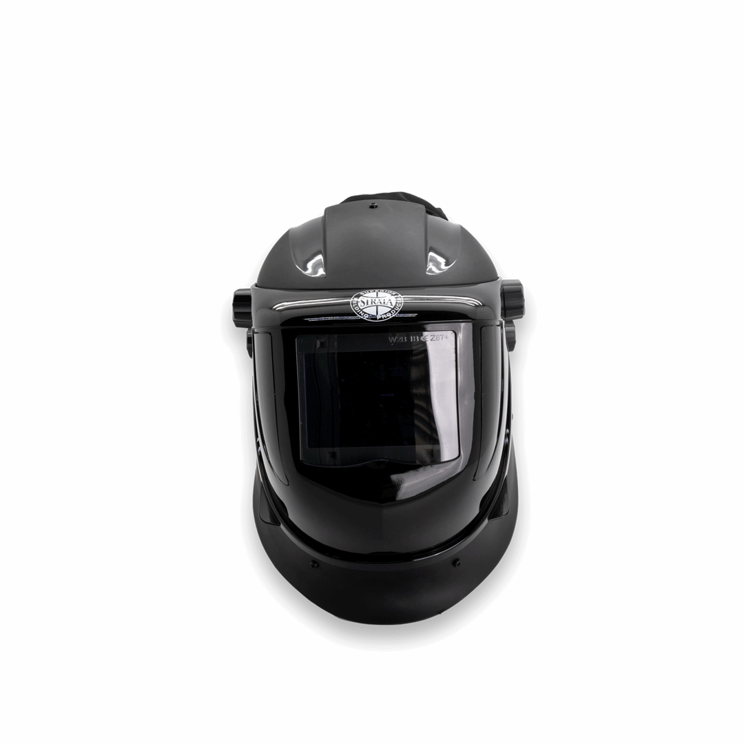 Battery Powered 4 Sensor Auto Darkening Welding Helmet With Respirator For Clean Air - SAVE OVER $100