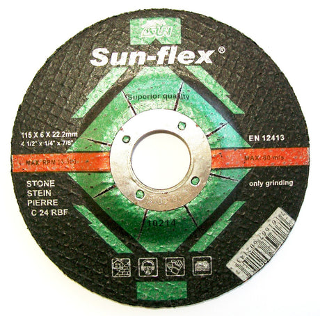 Sun-Flex Reinforced Depressed Centre Masonry Grinding Wheel
