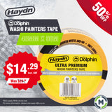 48mm Blue Dolphin Washi Painters Tape - The Flattest Tape For The Sharpest Paint Lines