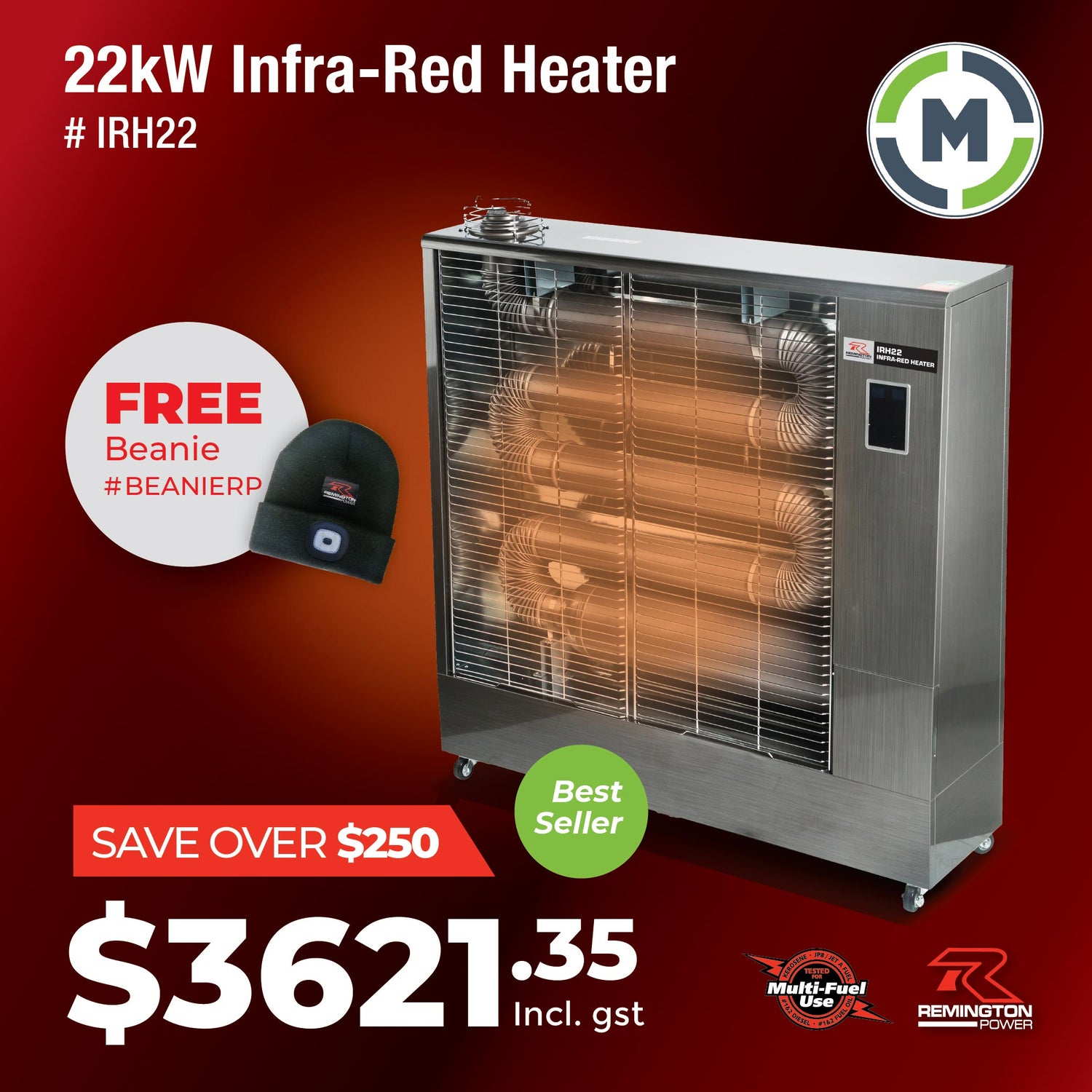 Remington Infrared Diesel Heater - The Ultimate In Silenced Workshop Heating!