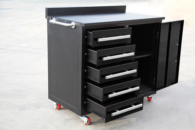 Ultimate Compact Combo Trolley Workbench With Drawer and Cupboard Storage