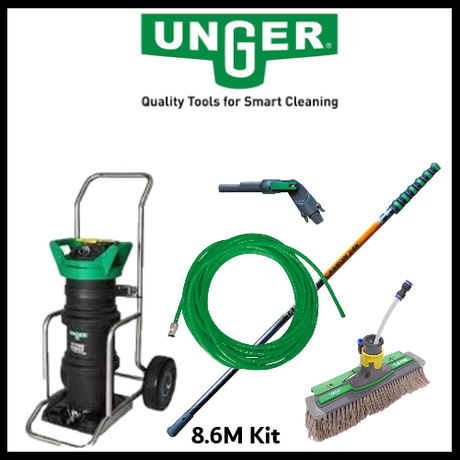 Unger Pure Water Cleaning - Professional 8.6 Metre Kit Contents